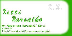 kitti marsalko business card